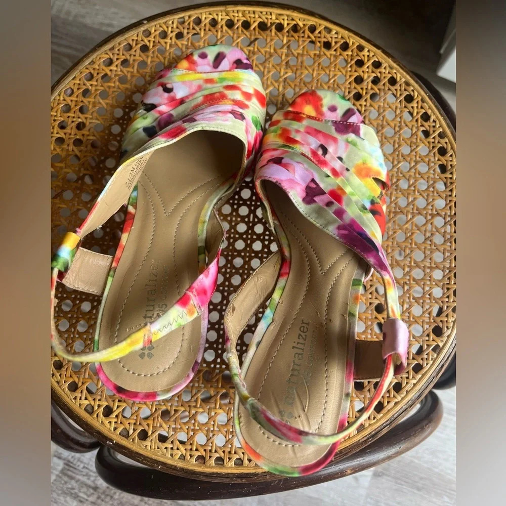 Naturalizer Multicolor Strappy Wedges - Picture 2 of 12